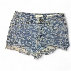Bullhead Denim Co. PACSUN VTG 2010s High-Rise Paisley Denim Shorts — Size 8